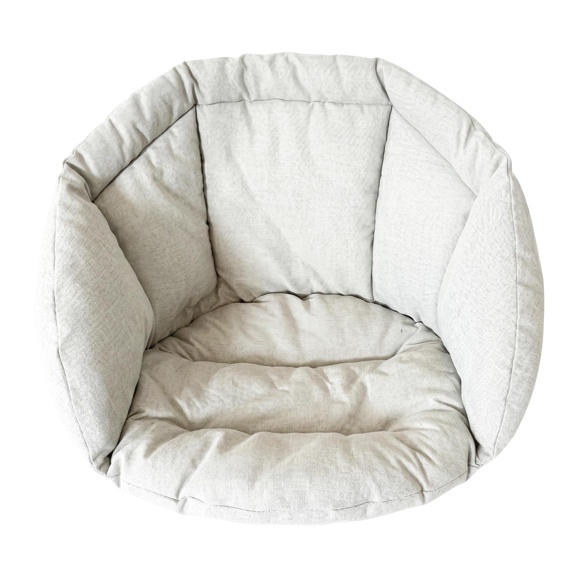 Breathable Linen Egg Chair Cushion Replacement with High Elastic Fill for Indoor & Outdoor Use Beige