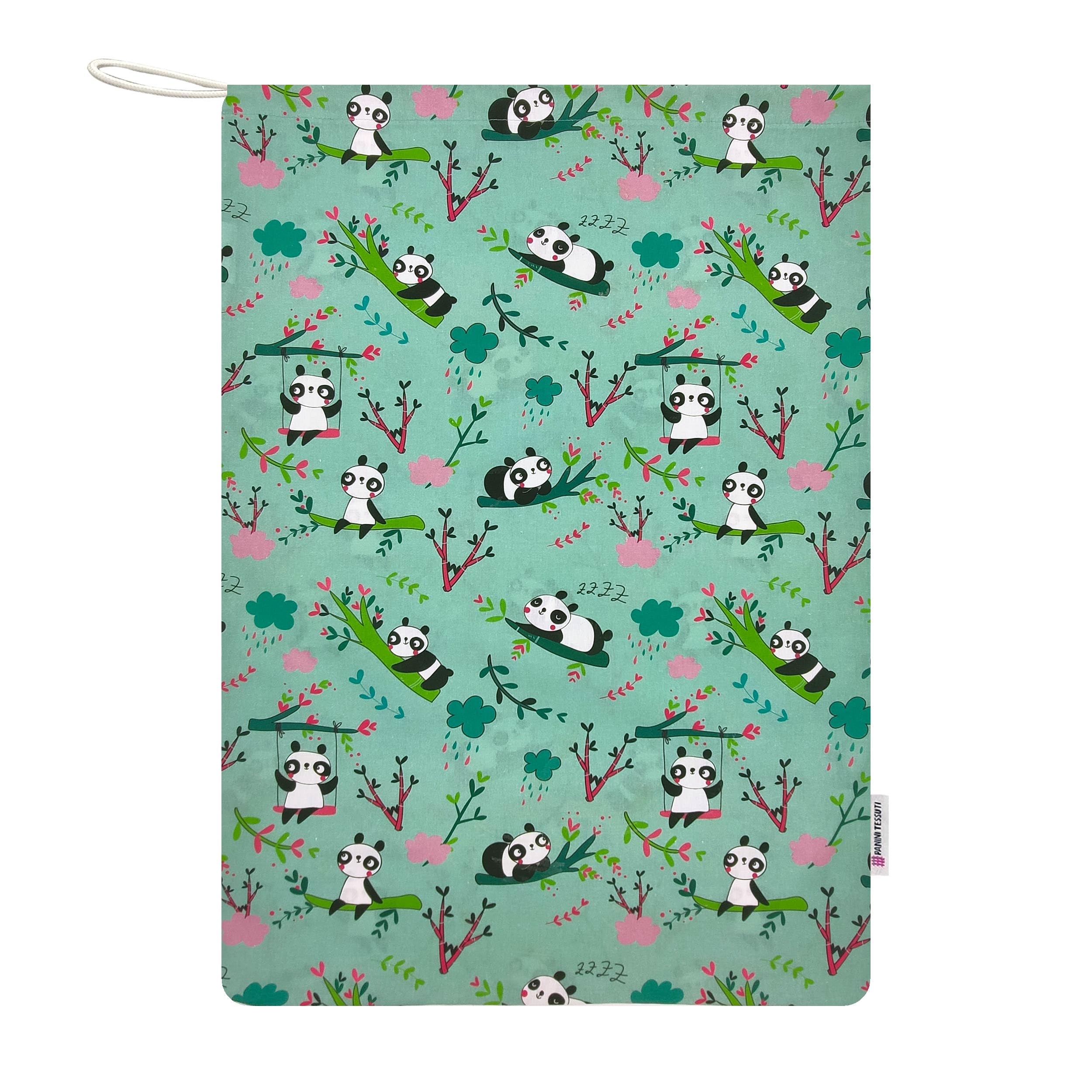 Saco de Dormir y Saco de guardería para bebés de 2 a 6 años - Tejido Acolchado 100% algodón, para Dormir en la guardería y en casa - Made in Italy (Saco de Dormir Panda