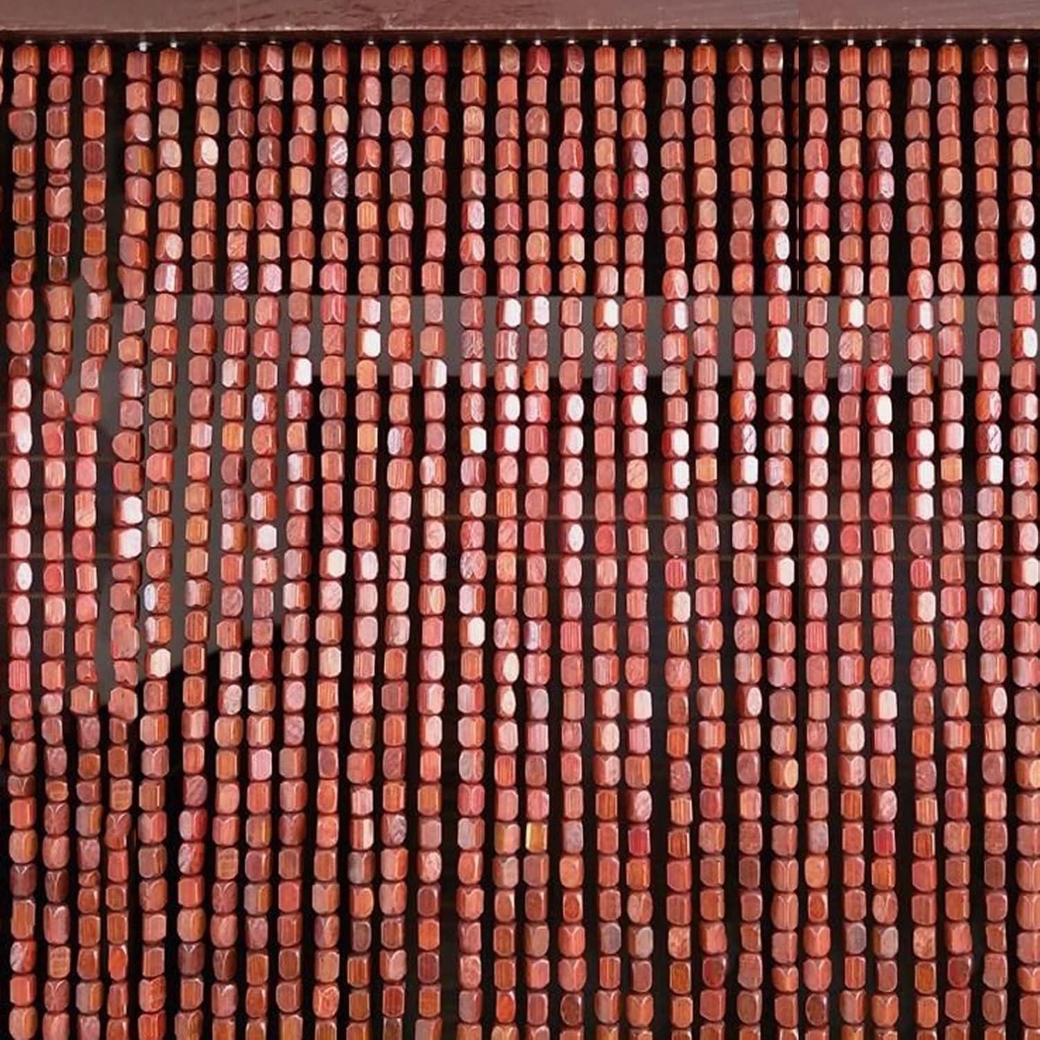 Bambusperlenvorhänge for Türen, natürlicher Bambus-Türvorhang, Bambus-Türperlen, hängende Dekoration, Trennwand, Holzperlenvorhänge(70 strands-70x110cm)