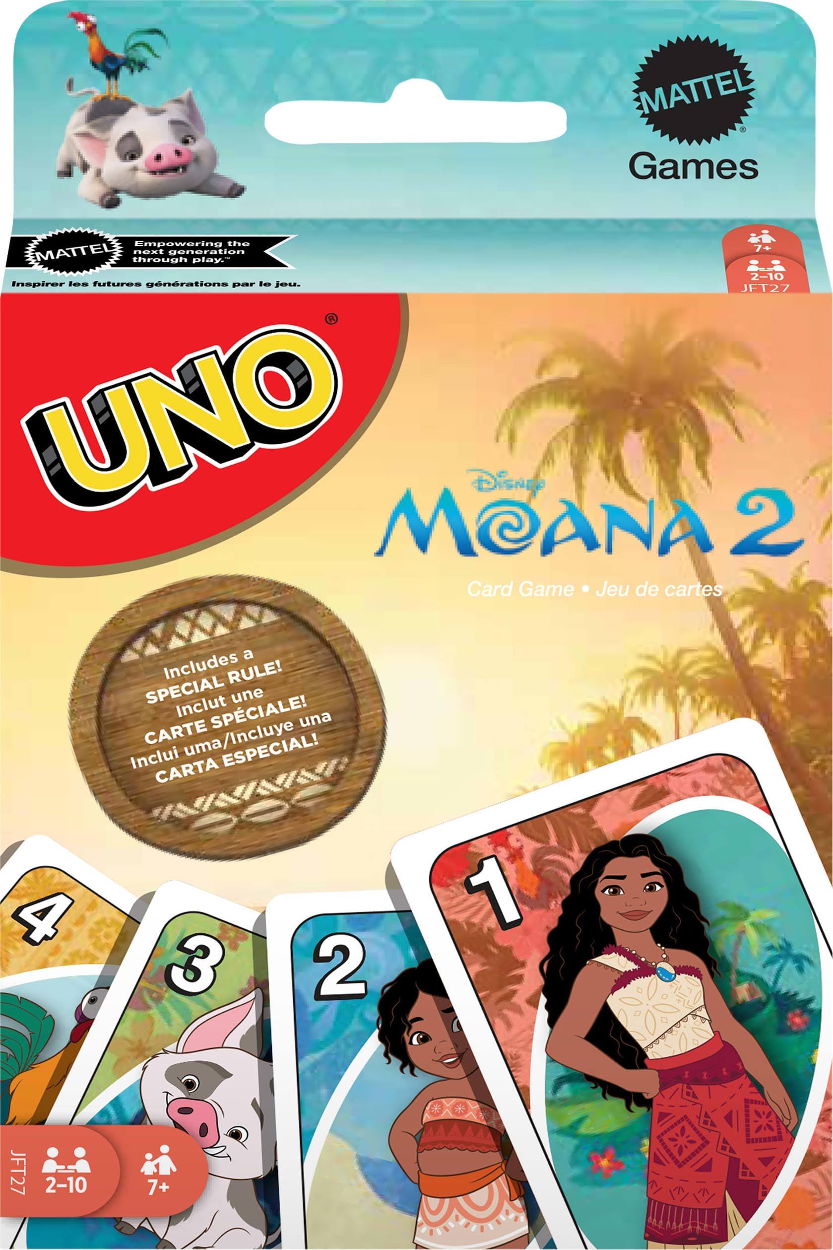 UNO Disney Moana 2 Card Game for Kids, Adults & Family with Deck & Special Rule Inspired by the Movie