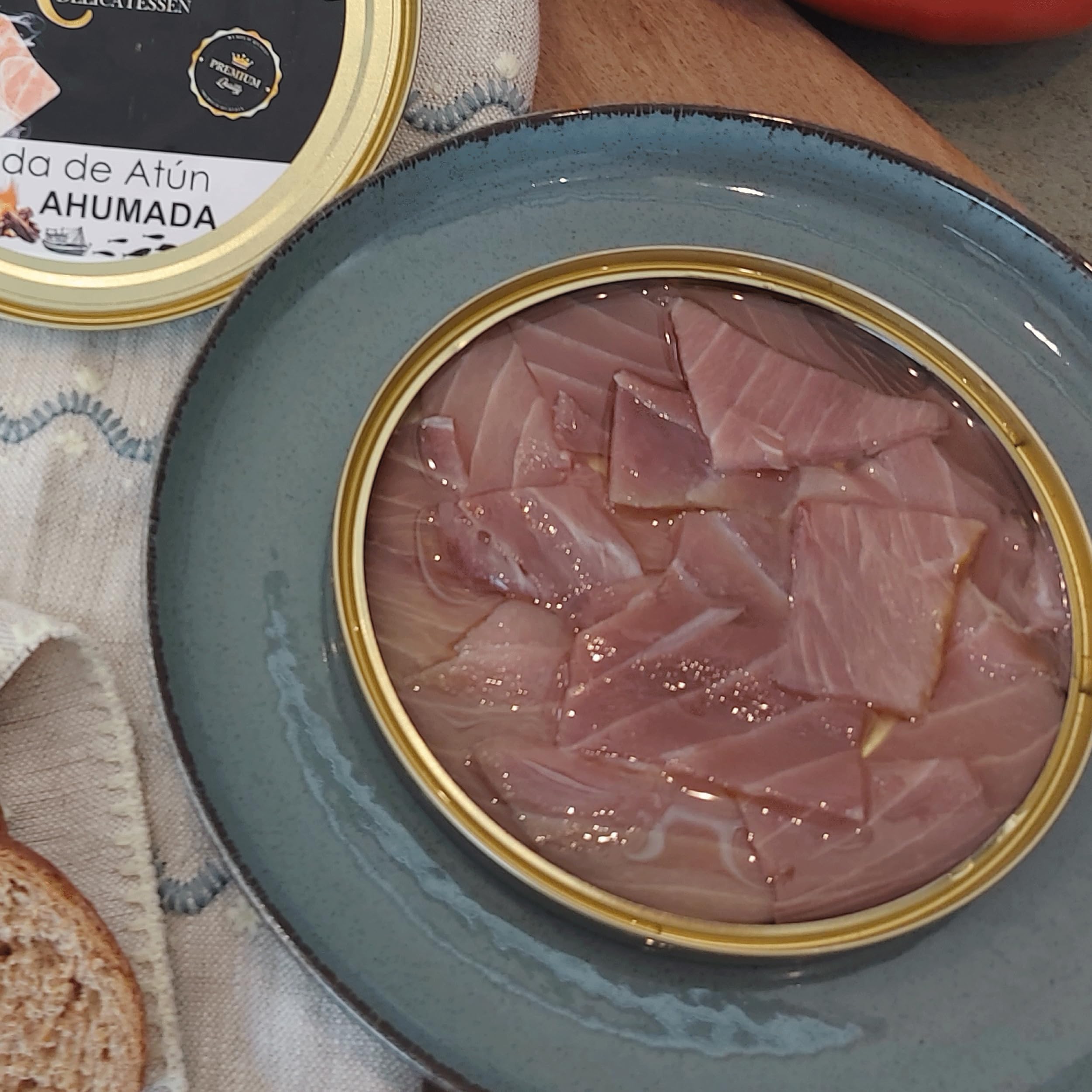 NALL DELICATESSEN Ventresca de Atún Salvaje (Ijada de atún) con aroma AHUMADAS | Elaboración Artesanal con Aceite de Oliva Virgen Extra | (3 Latas)