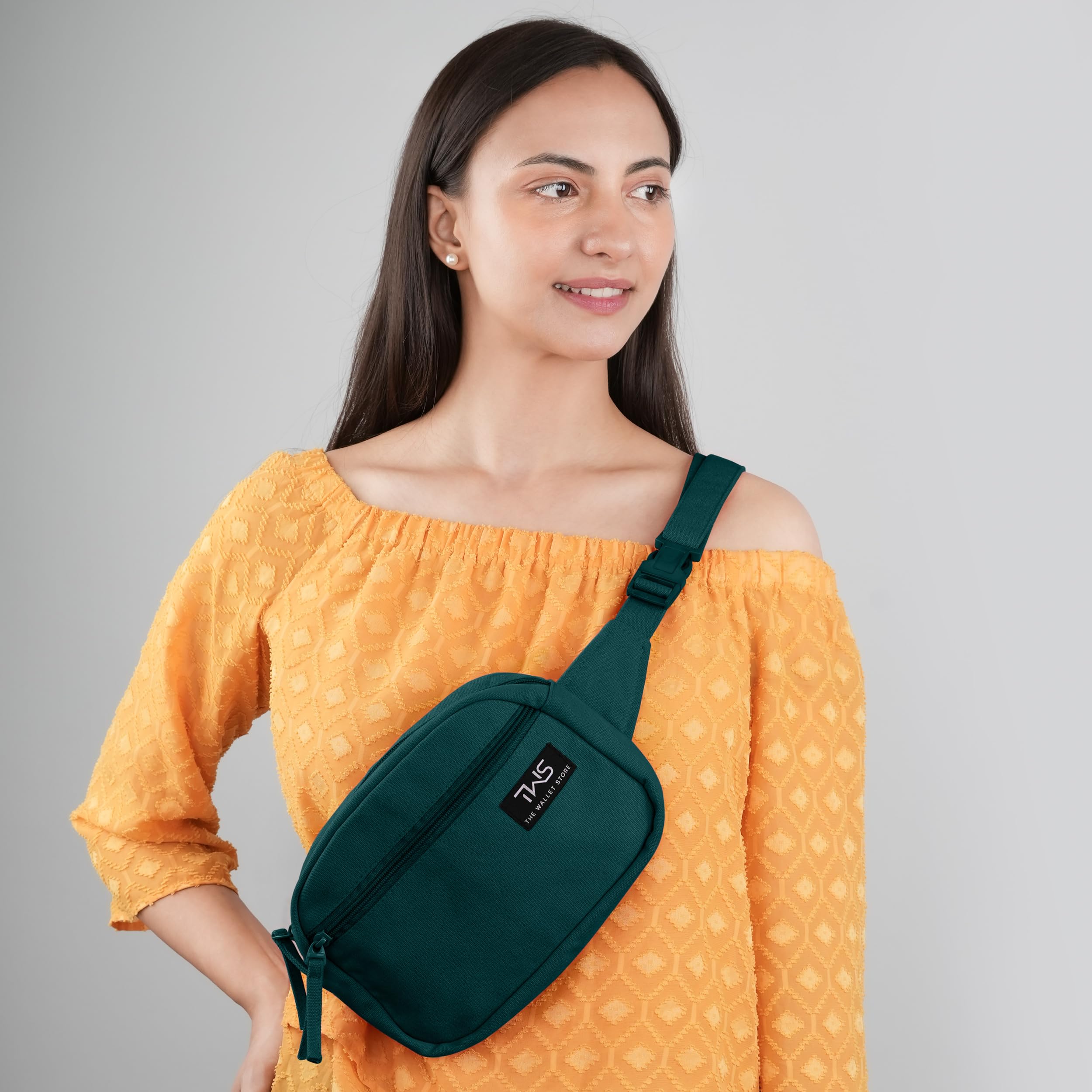 The Wallet Store Urban Trek Canvas Fanny Bag - Teal