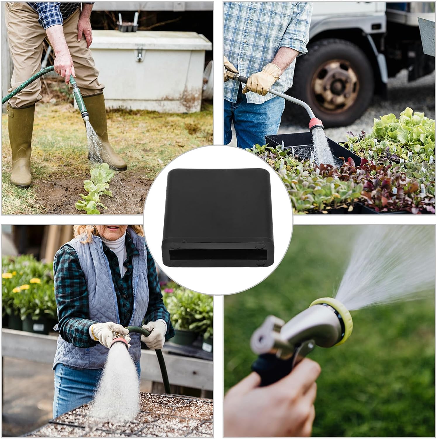 100pcs Drip Irrigation End Plugs and Barbed Caps for 5/8 Inch No-Leak Drip Tape Irrigation System Plastic Hose Connectors for Garden Lawn Watering and Landscape