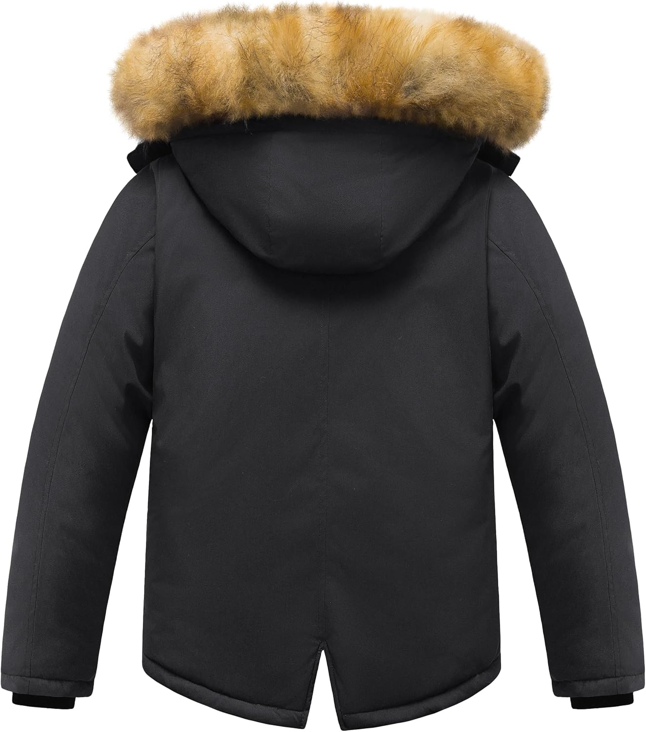 Chrisuno Boy's Waterproof Winter Sherpa Parka Coat Med-Length Outerwear Jackets With Detachable Furry Hood - Image 2