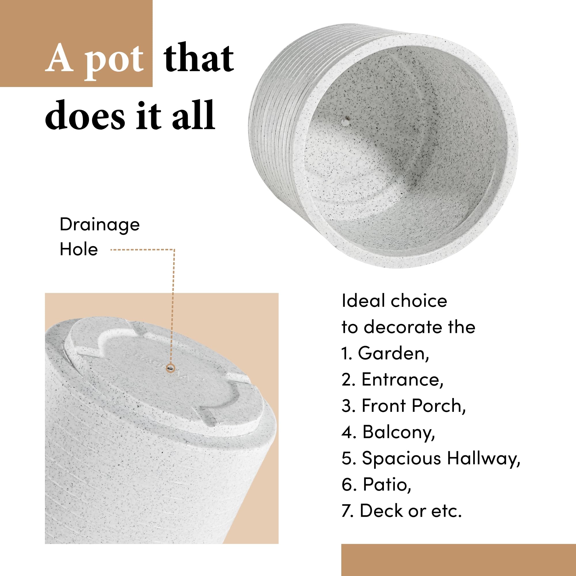 Kuber Industries Flower Pots - 2 Pack, Durable & Stylish -6