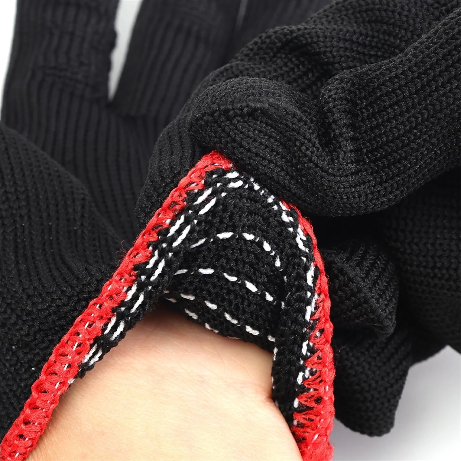 Gants De Travail En Coton Gants de travail épais résistants, en Nylon noir, protection antidérapante, sécurité, Anti-coupure, mitaines d'usure, gants boucher cuisine(Thin,30 pairs)