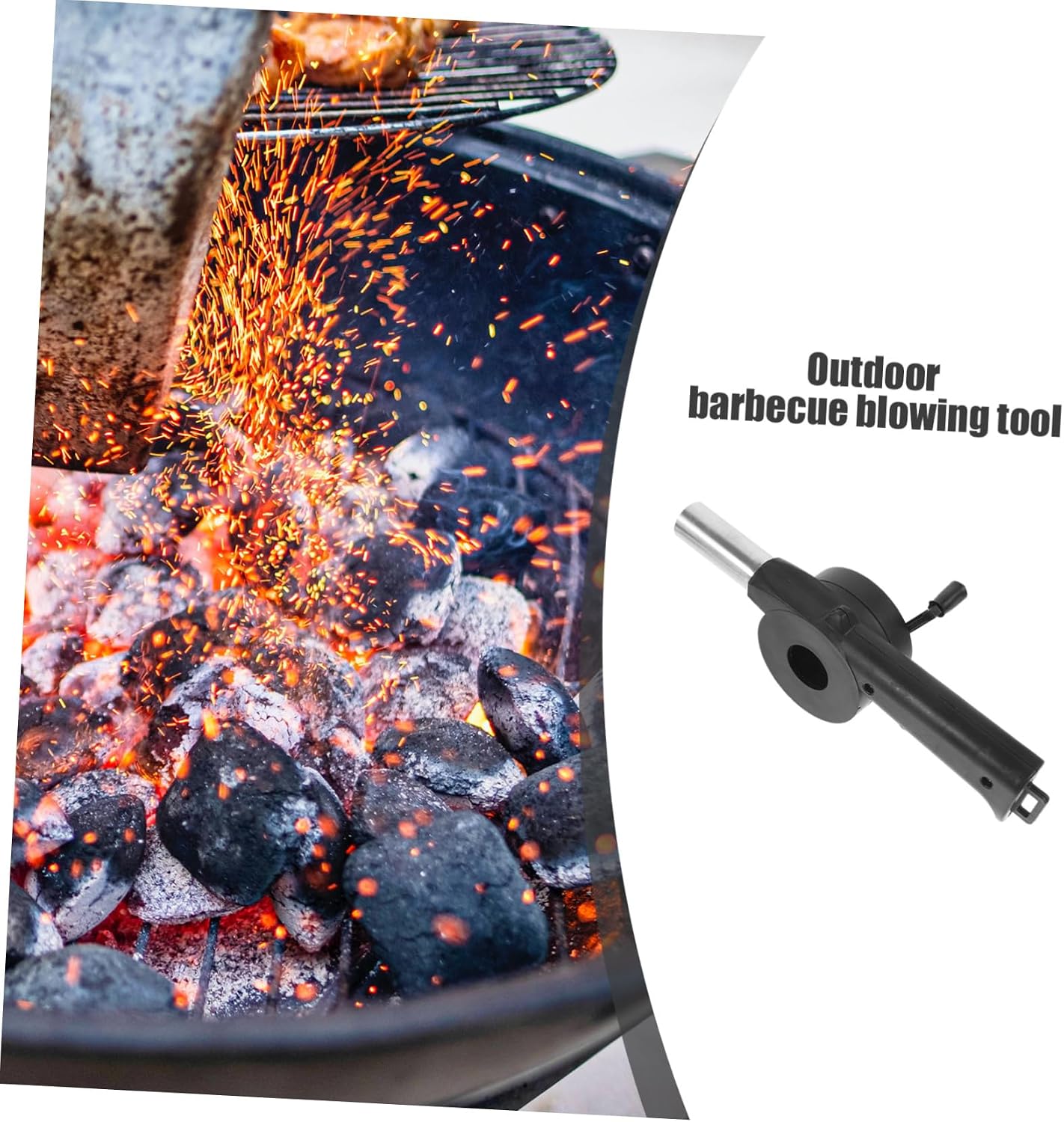 Toddmomy Manual Hand Crank Blower Fan for Outdoor Grilling Portable