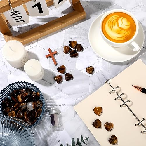 Miniatura 5 de Gerrii 50 piedras curativas de corazón a granel, piedras inspiradoras de corazón de cuarzo, regalo para mujeres, bolsillo de amor, pulido de energía