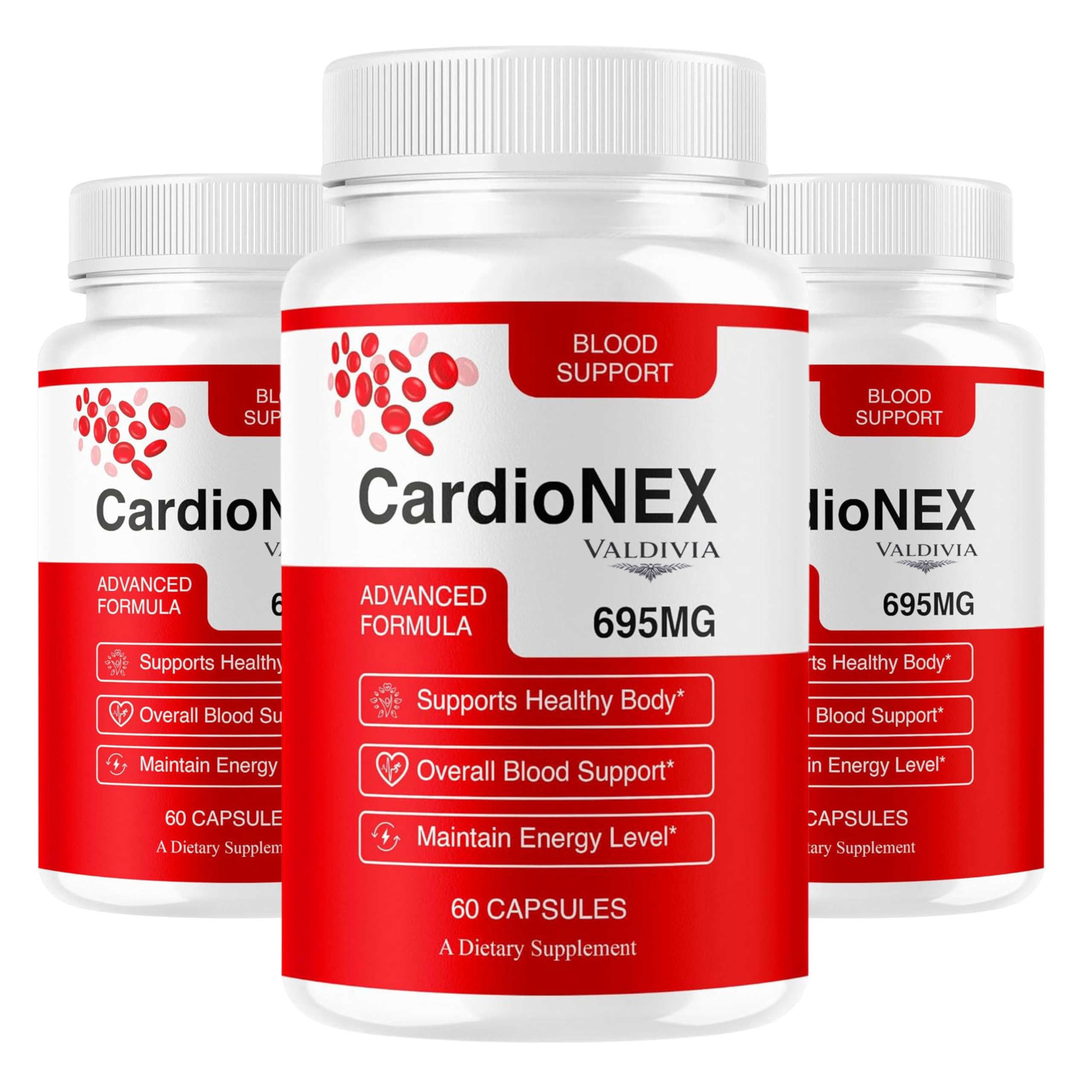 (3 Pack) CardioNEX - Official CardioNEX Premium Support Advanced Formula Capsules, CardioNex Daily Multivitamin Supplement Pills All Natural for Overall Health & Wellness, 180 Capsules for 3 Months