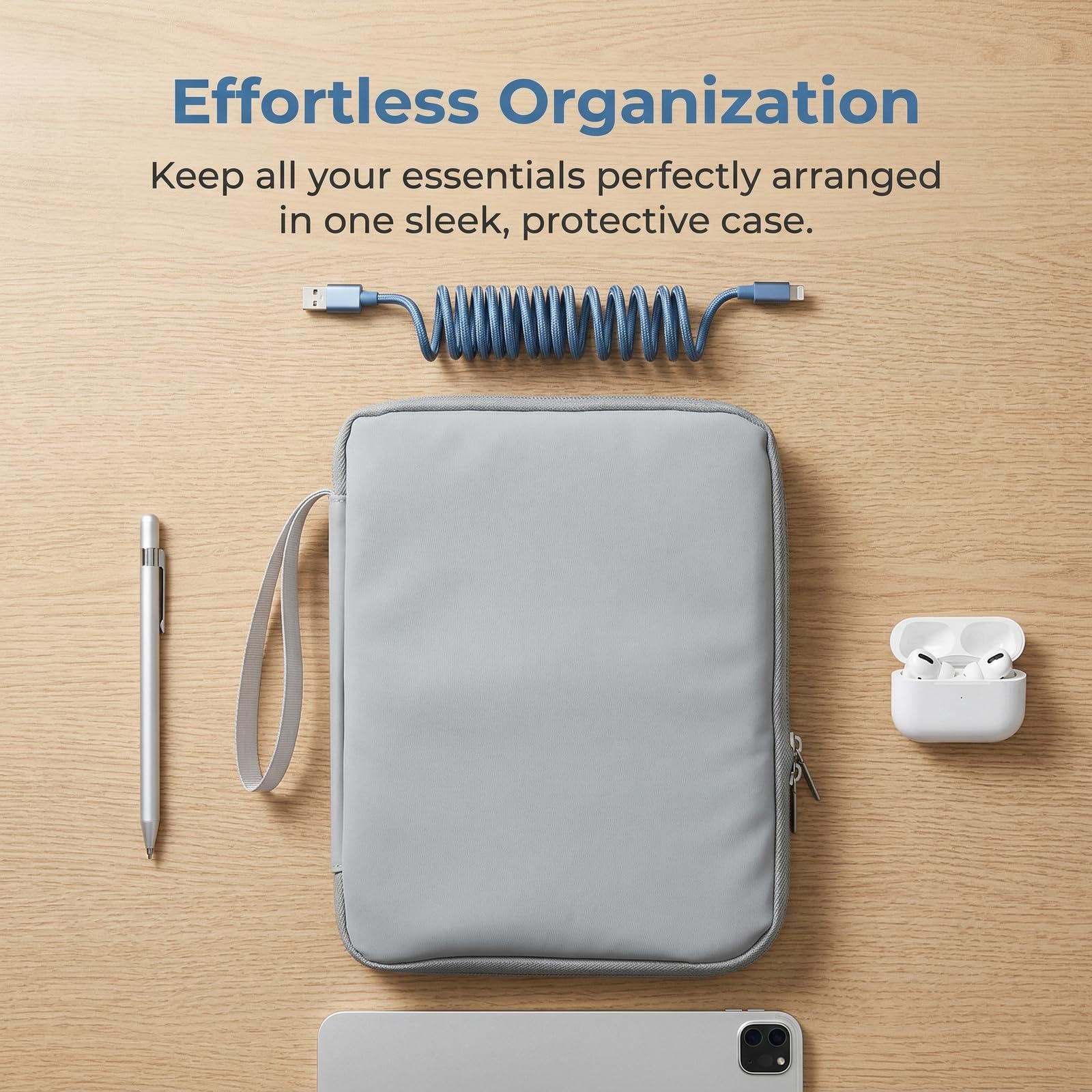 Custodia Protettiva per Tablet 12-13 Pollici con Maniglia, Borsa Universale Impermeabile con Tasche Multiuso, Tablet Sleeve Carrying Case Sleeve Imbottita Antiurto per Viaggio Lavoro e Regalo