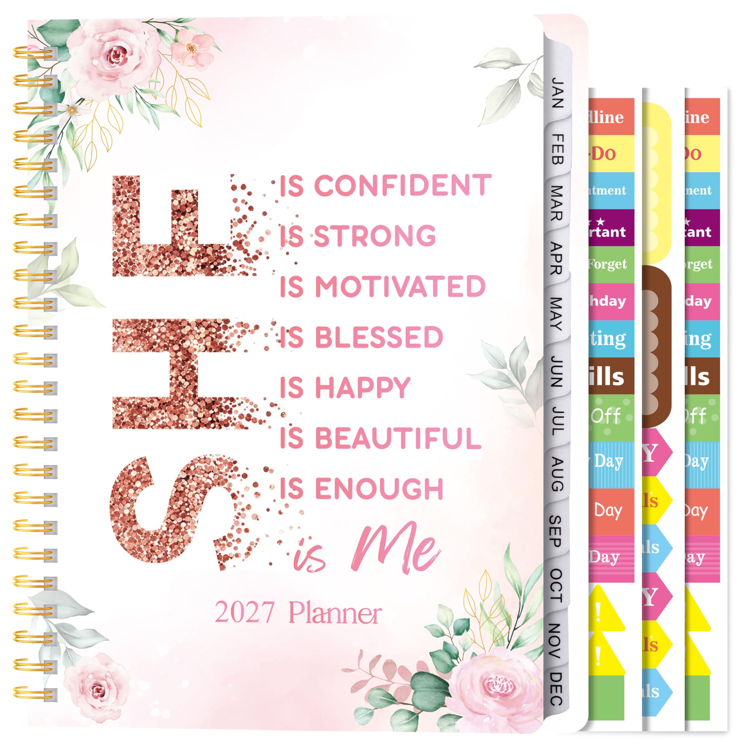 PANTIDE 2027 A5 Planner Self-Love Positive Weekly and Monthly Planner Gift