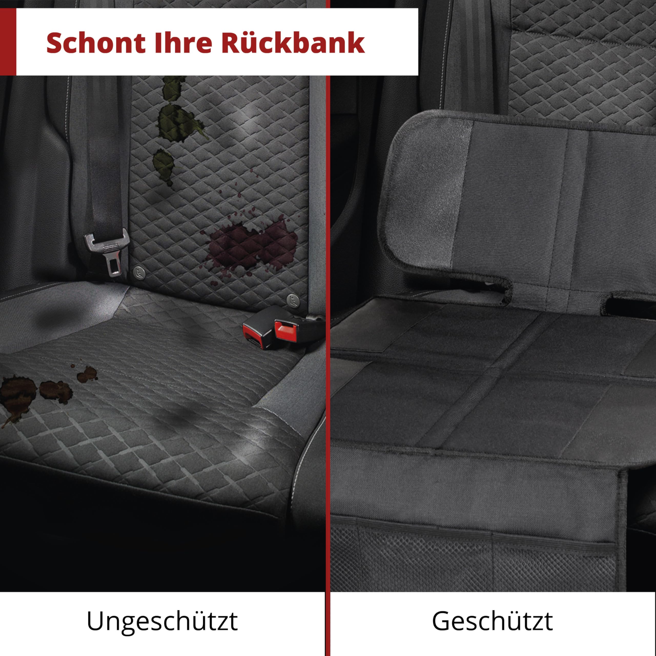Walser Podkładka pod fotelik samochodowy klasy premium, kompatybilna z Isofix, 100% wodoodporna, antypoślizgowa nakładka na fotelik samochodowy, uniwersalny rozmiar, ochraniacz na fotelik samochodowy,