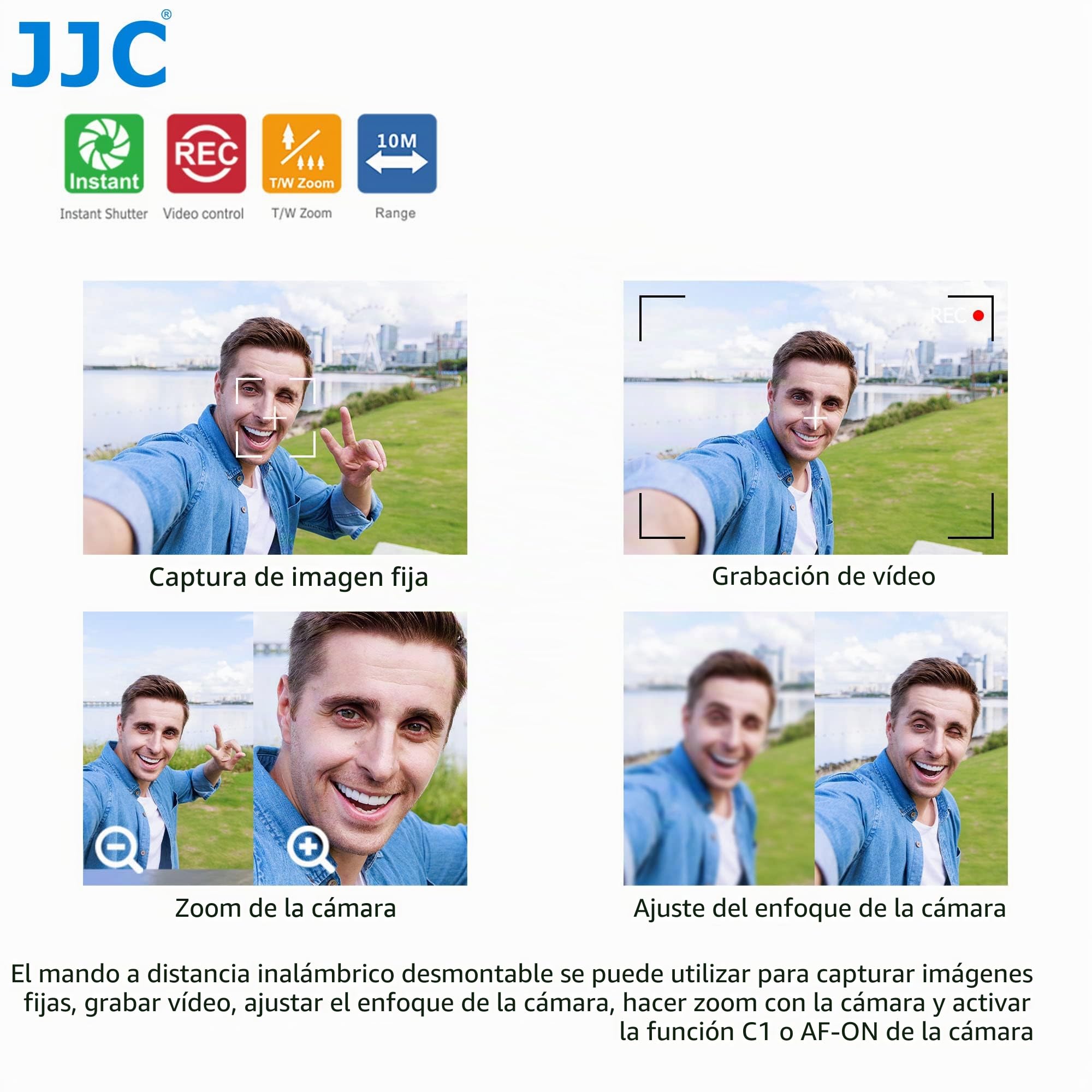 JJC Estabilizador para Cámaras Agarre con Mando a Distancia Selfies Vloger Compatible con Sony ZV-E10 ZV-1 ZV-1F A6600 A6400 A6100 A7C A7SIII A7III A7RIII A7RIV A7RV RX0II RX100VII Sustituye GP-VPT2BT | Para Sony ZV-E1 ZV-E10 ZV-1 ZV-1F RX1R III A6100 RX1