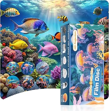 Galaxy Projector Pro Disc,Upgrade Ocean-Themed 6 Realistic Film Discs,4K Ultra HD Projector Slides,Night Light Projector Starry Sky Lamp Device Not Included-6 Disc Set
