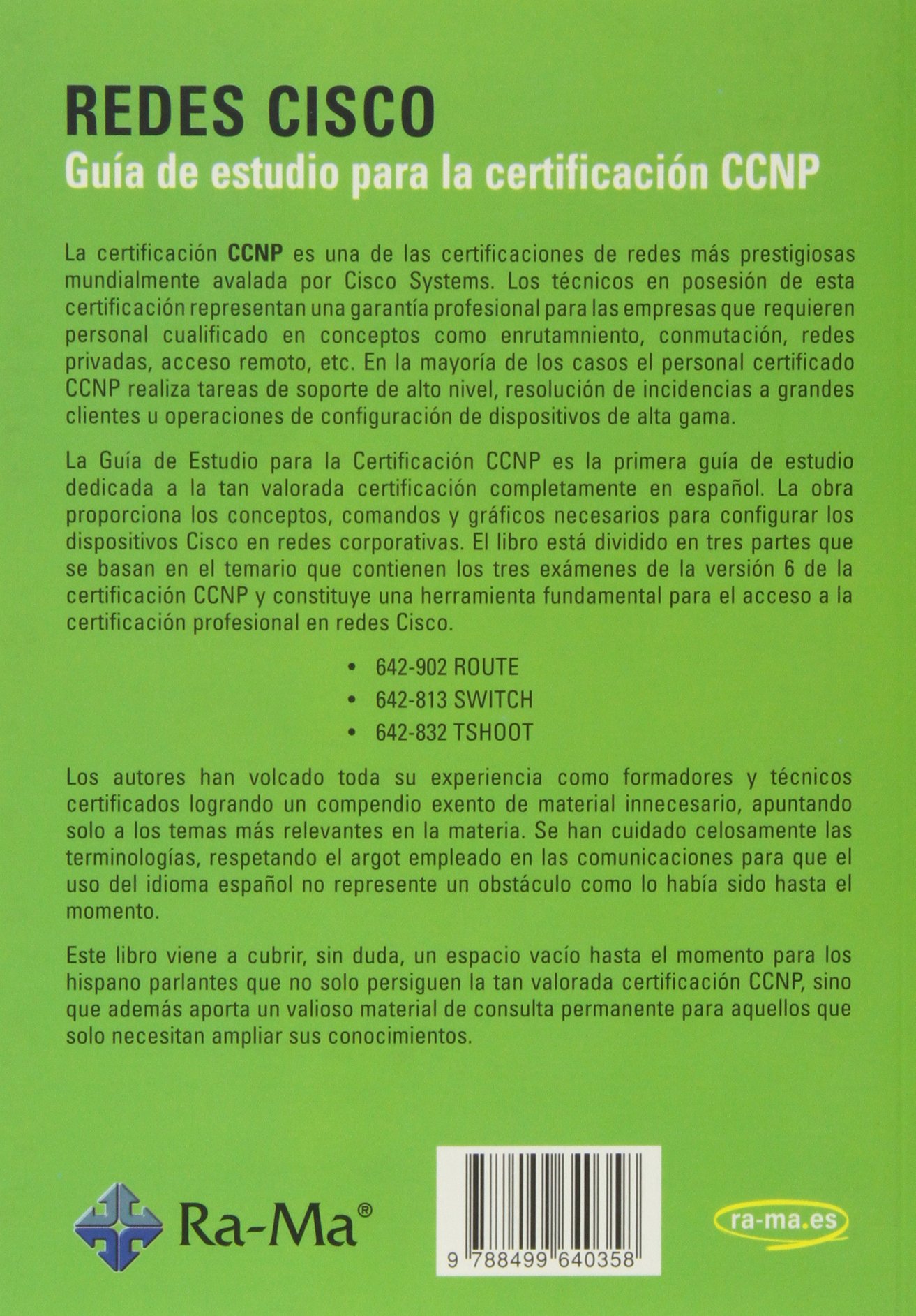Redes CISCO. Guía de estudio para la certificación CCNP (SIN COLECCION)