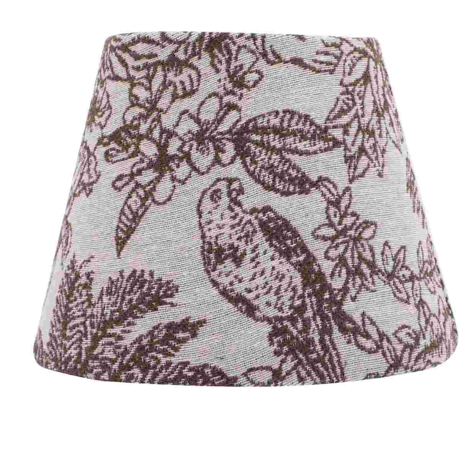 HKYBCF Lamp Shade Embroidered Fabric Lampshade Tabletop Small Green Pendant Light Weave Tropical Cloth Iron Desk Vintage Flower for Bedroom(Coffee)