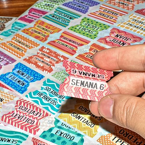 Miniatura 4 de Cualfec Tablas católicas españolas de índice bíblico católico con diseño floral laminado mate, suministros para diario de la Biblia, 122 piezas