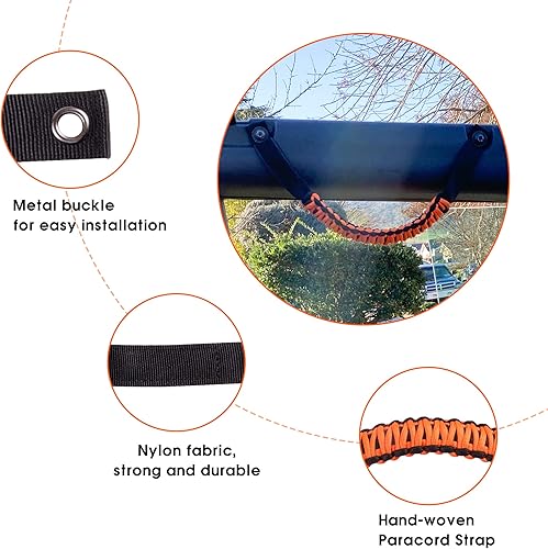 Miniatura 2 de BESTAOO Asas de agarre de barra antivuelco, mango de agarre de paracaídas para accesorios Ford Bronco 2021 2022 2023 2024 2025 2 puertas 4 puertas,