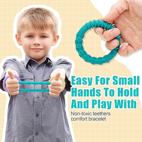 Miniatura 3 de Sensory Fidget Toys for Kids & Adults  4 Pack Stretchy Textured Bracelets  Calming Autism Sensory Aids  Fun & Safe Special Needs Toys