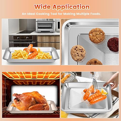 Miniatura 6 de Air Fryer Toaster Oven Accessories for TOA-28 AFR-25 Toaster Air Fryer Convection Oven, Steel Pan Toaster Oven Tray Replacement Air Fryer Tray
