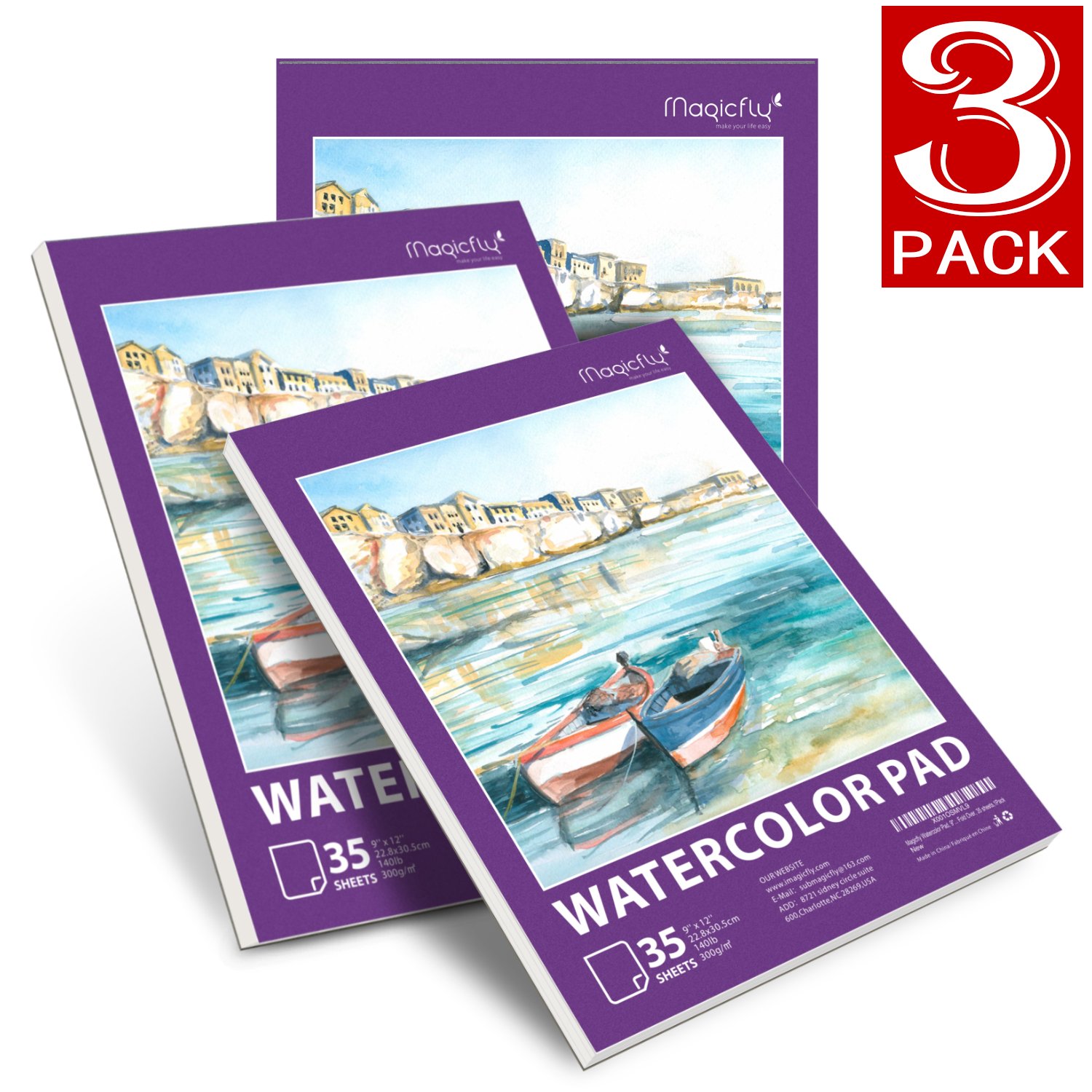 Magicfly 3 X Watercolour Paper Pad A4 3 Buy Online In Guernsey At Desertcart