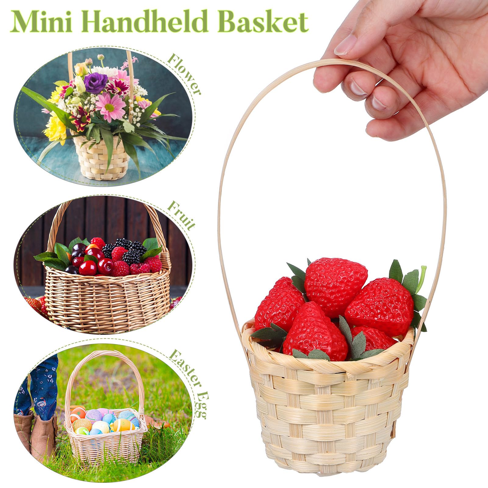 BESTonZON Cesto portaoggetti rettangolare intrecciato per alimenti, cestino per frutta, pane, 40 x 30 x 12 cm, in tessuto