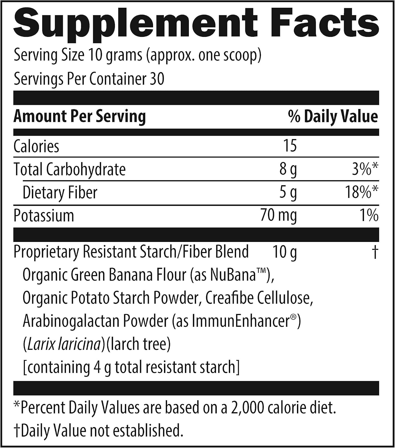 Designs for Health PaleoFiber RS - Fiber Supplement Powder with Resistant Starch - Organic Green Banana Flour + Organic Potato Starch Powder, Non-GMO + Unflavored (30 Servings / 300g) - Image 3