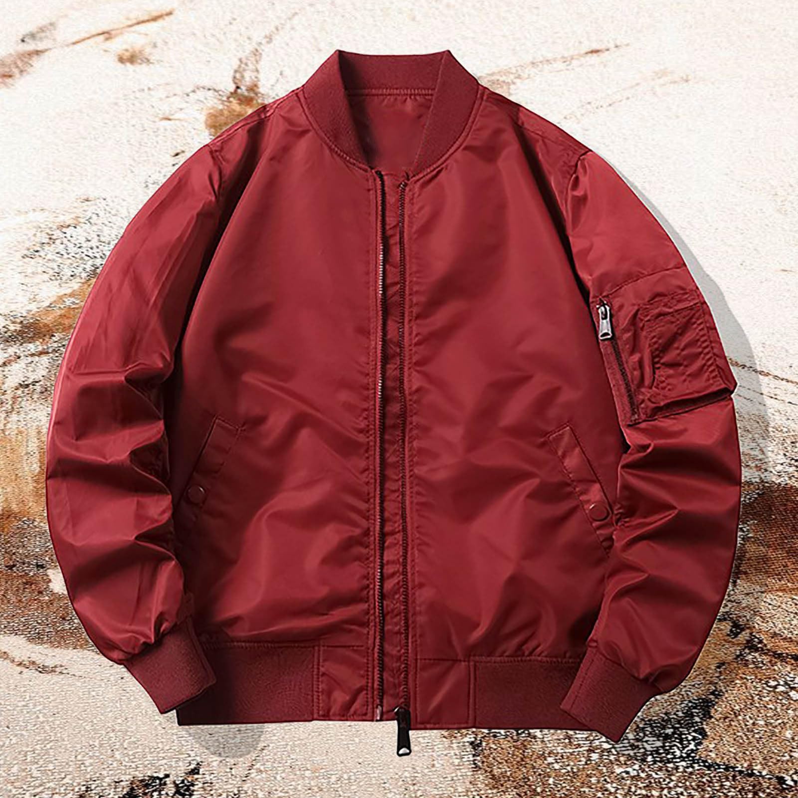 Giubbino Uomo Primavera- Giubbotto Bomber Uomo- Casual Leggero Jacket Cotone All'aperto Collo da Baseball Estivo Giacca Militare Giubbotto Estivo Uomo Bomber Jacket Outdoor Quotidiana Stile Casual