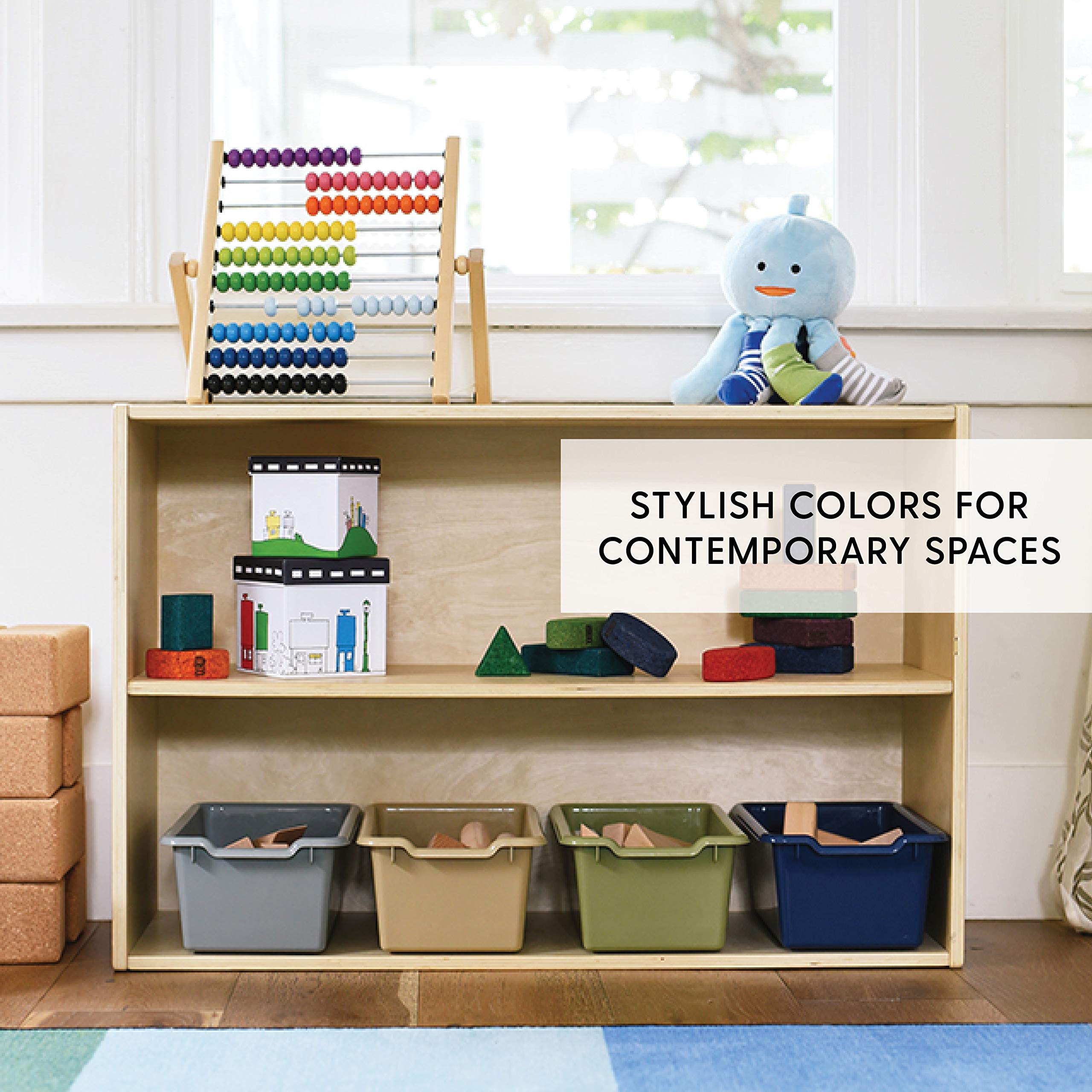 ECR4Kids ScoopFront Storage Bins, EasytoGrip Design for Classroom