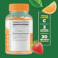Vista 3 de Lifeable Complejo B + Vitamina C 750 mg, paquete de gomitas - Gran sabor, suplemento vitamínico, sin gluten, sin OMG, masticable