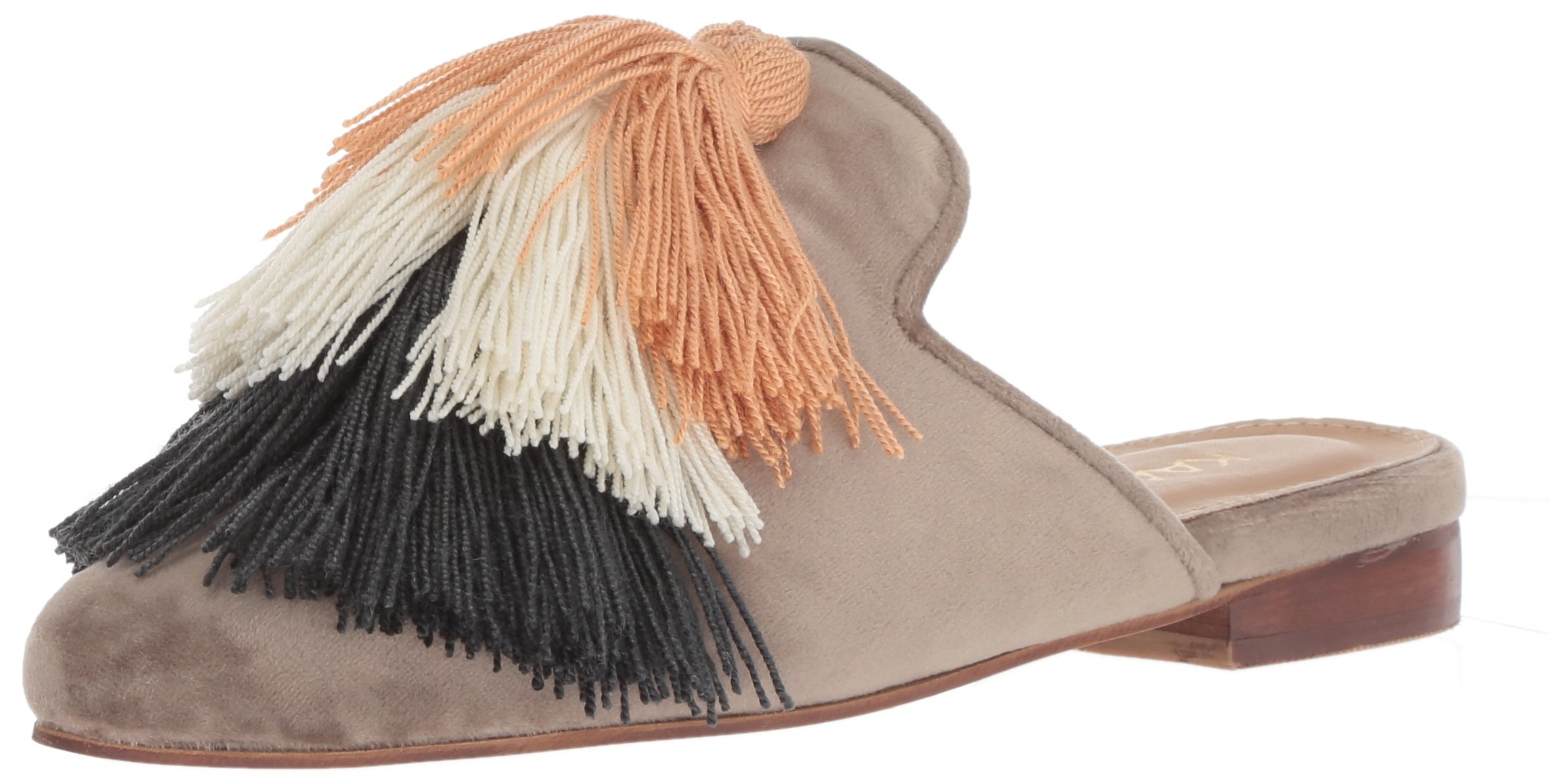 KAANASMOMPOX VELVET MULE SLIDE WITH TASSELS FLAT SHOE womens Mule