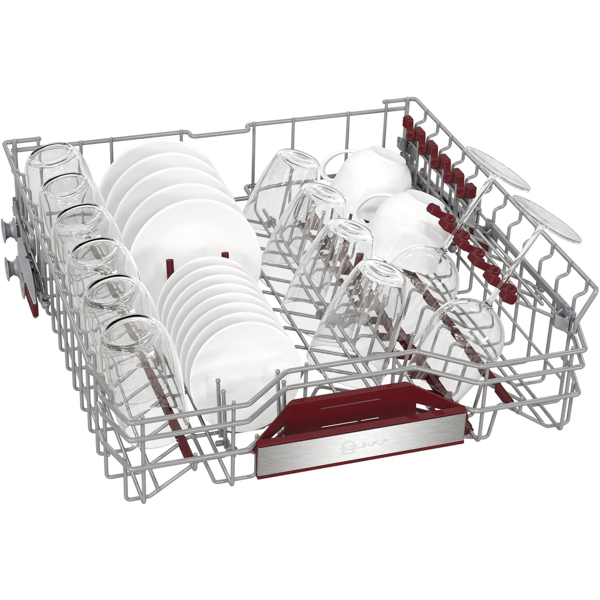 NEFF S125ECS15E, N 50, Lavavajillas empotrables inteligentes de 60 cm, fabricado en Alemania, cajón para cubiertos, muy silencioso, Open Dry, limpieza potente con Chef 70°C, Aqua Stop, acero cepillado
