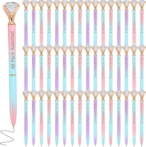 Miniatura 38 de Bolígrafos personalizados con punta de lápiz capacitivo, bolígrafo de diamante con nombre grabado personalizado, grabado gratis, logotipo Variado