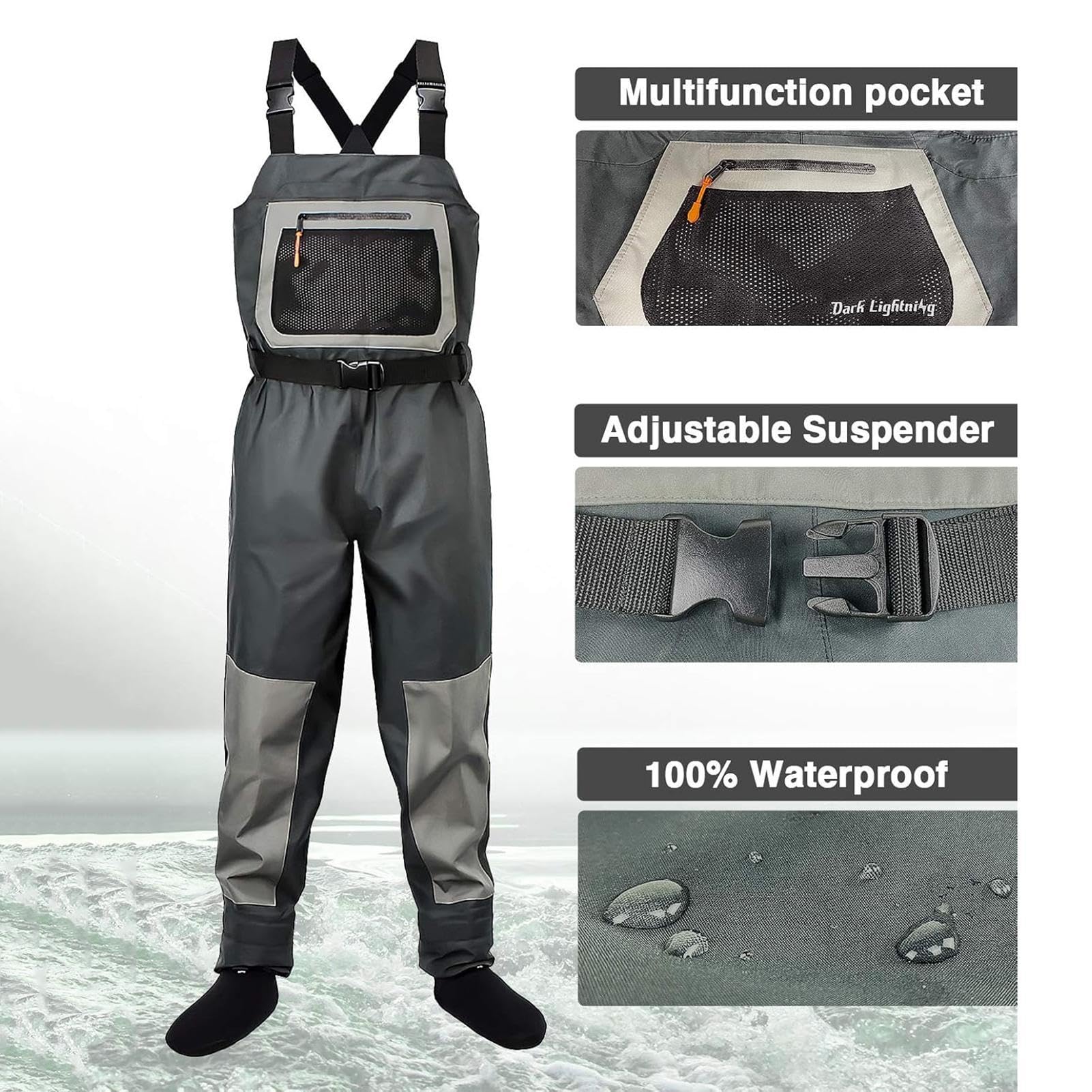 Waders da caccia impermeabili, pantaloni waders da pesca - Pantaloni impermeabili per barche,Pantaloni impermeabili per pesca, caccia, campeggio, nautica