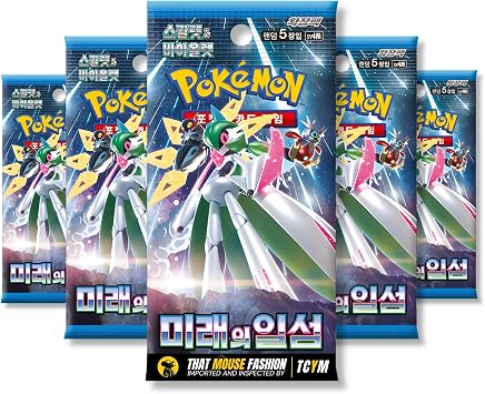 Paradox Rift Future Flash Korean 5 Booster Packs | TCYM Authenticated | Korean Pokemon Cards | Pokemon Paradox Rift Booster Packs Pokémon Scarlet and Violet |