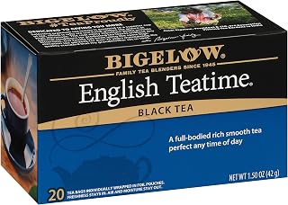 Bigelow English Teatime Black Tea Bags, Full-Bodied Caffeinated Tea, 120 Count (6x20 Bags) - Bold & Smooth