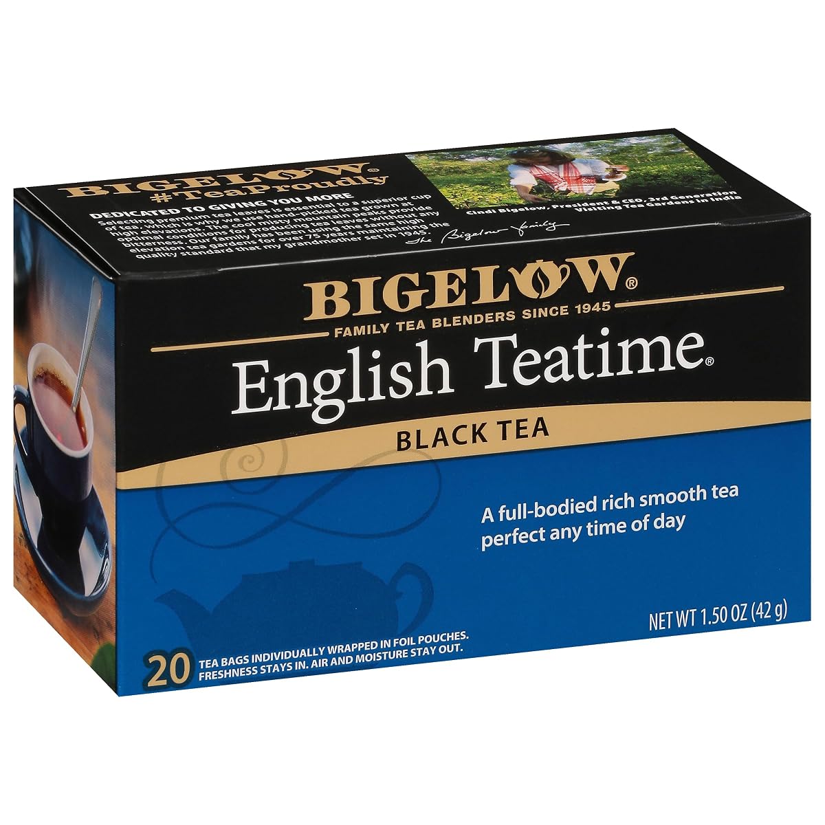 Bigelow Tea English Teatime Black Tea, Caffeinated Tea, 20 Count