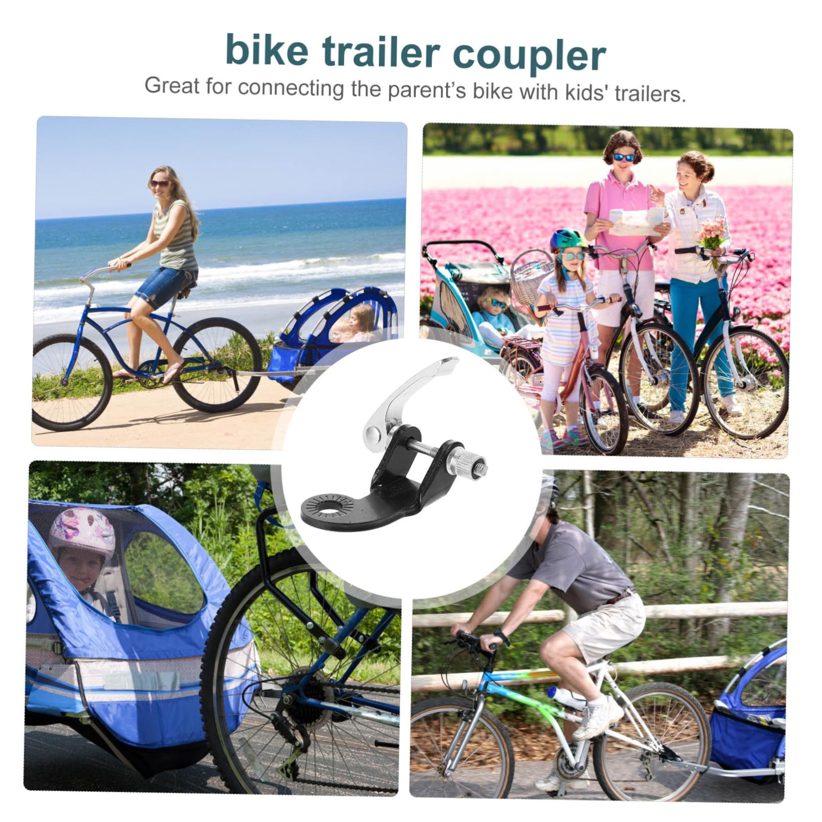 GALPADA Sturdy Steel Linker Trailer Hitch Adapter Universal Bike Trailer Hitch for Hitch Adapter Attachment