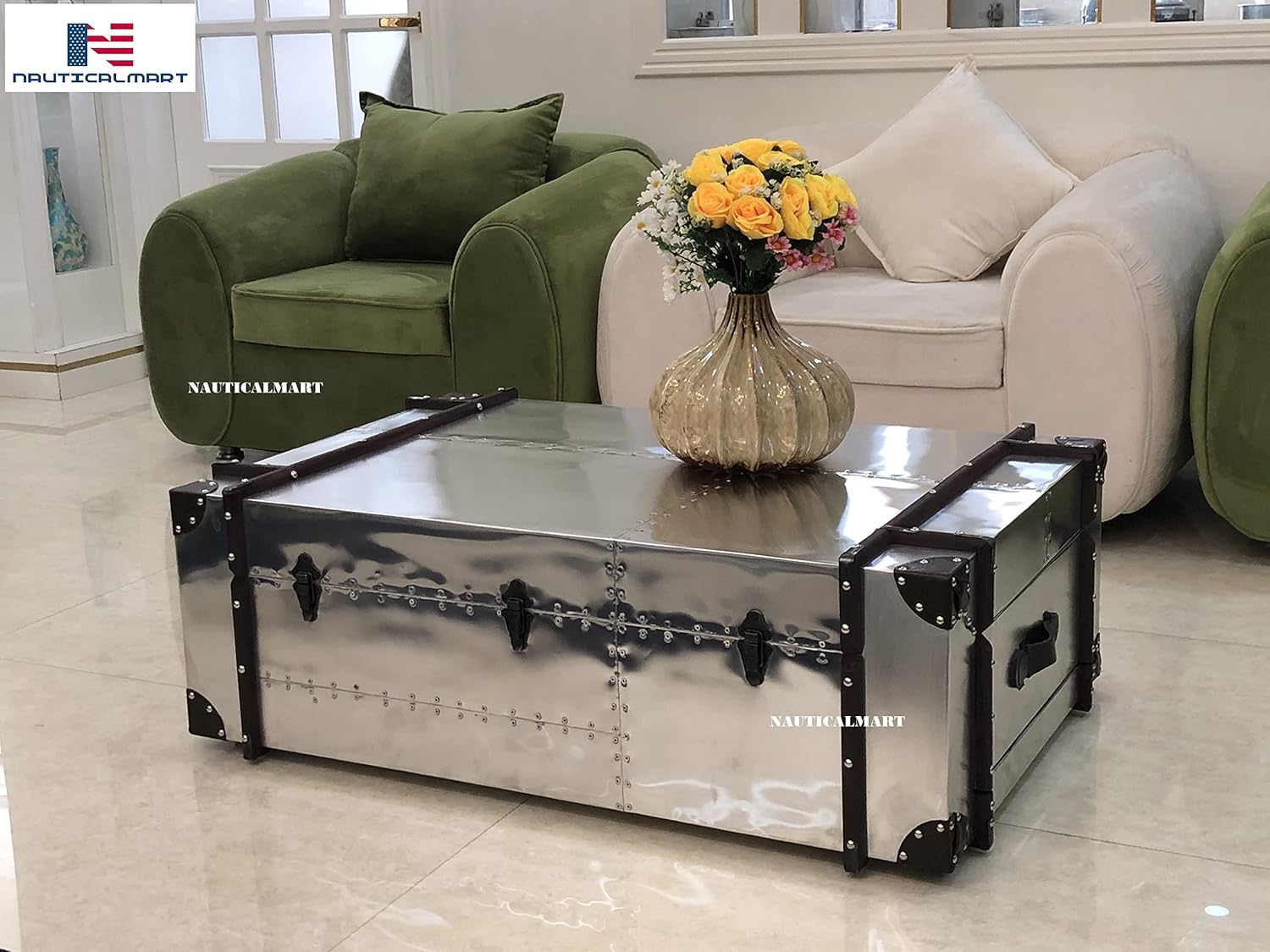 NauticalMart Richard's Trunk Coffee Table (49"x 32"x16")
