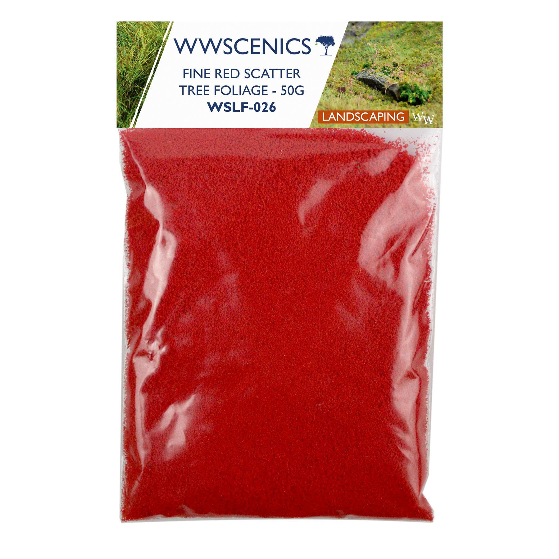 WWS War World Scenics WWScenics Fine Red Flower Flock 50g | WSLF-026 | Tree Foliage Flower Effect