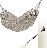 Vista 13 de LA SIESTA Brisa Hamaca clásica, hecha a mano, resistente a la intemperie, resistente a roturas, hamaca para relajación interior y exterior