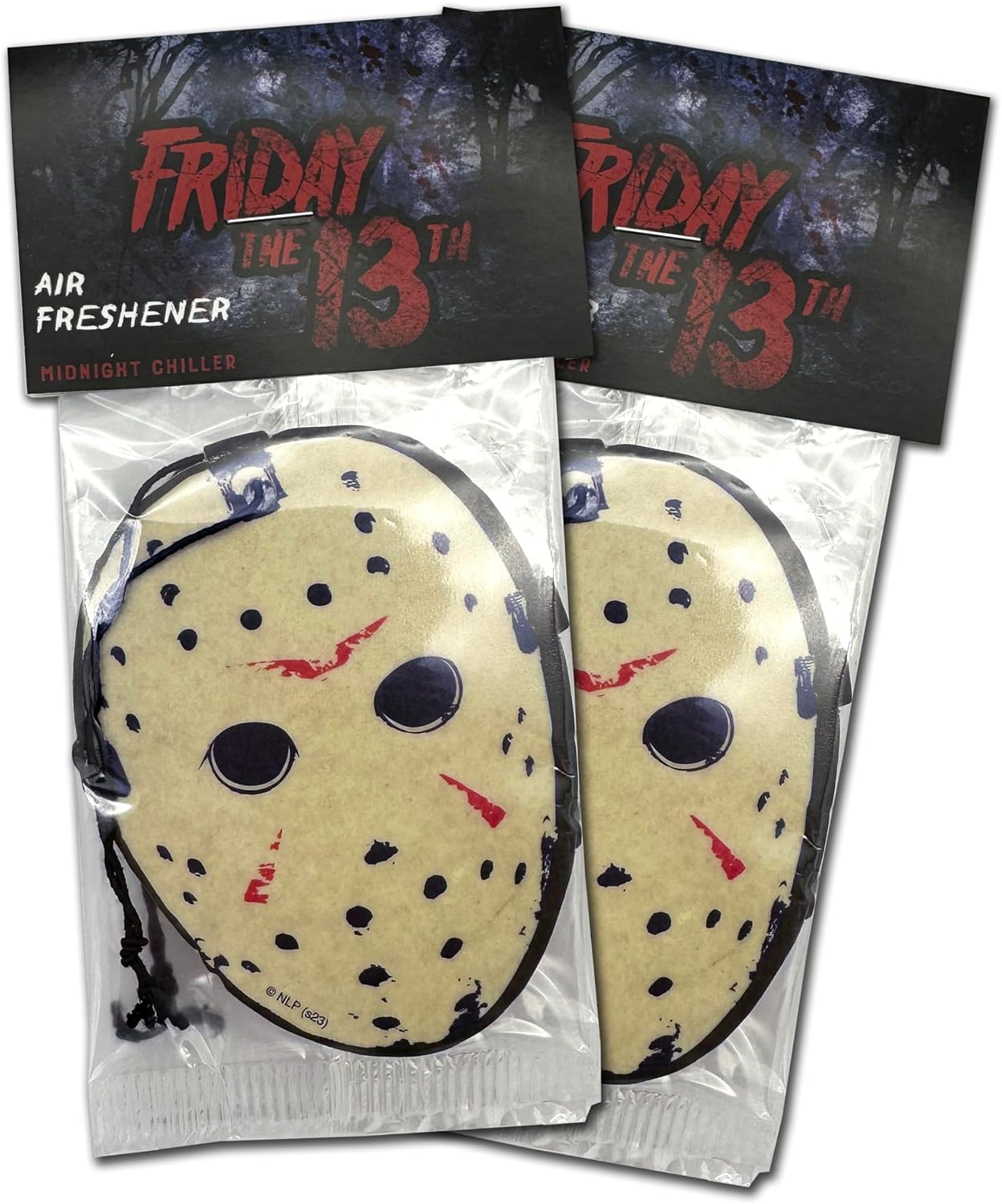 Elektroplate Officially Licensed Jason Friday the 13th Automotive Air Fresheners for Vehicles | Midnight Chiller Scent (6-Pack) | Made in the USA