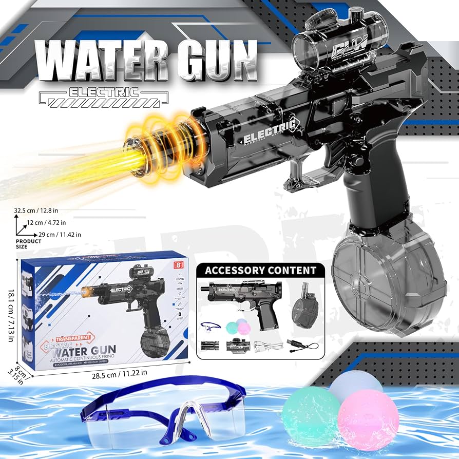 Pistolet à eau électrique continu KUBLAI, grande capacité, automatique, haute pr Pistolet à eau électrique continu KUBLAI, grande capacité, automatique, haute pr