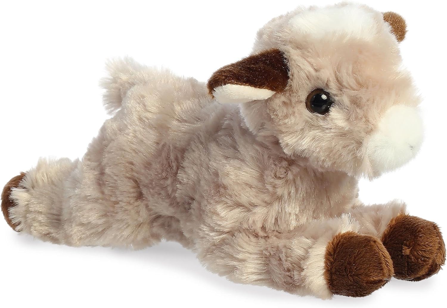 Aurora® Adorable Mini Flopsie™ Paisley Goat™ Stuffed Animal - Mini Companions Ready for Playful Adventures - for Kids All Ages, Toddlers, Adults, and Families - Brown 8 Inches