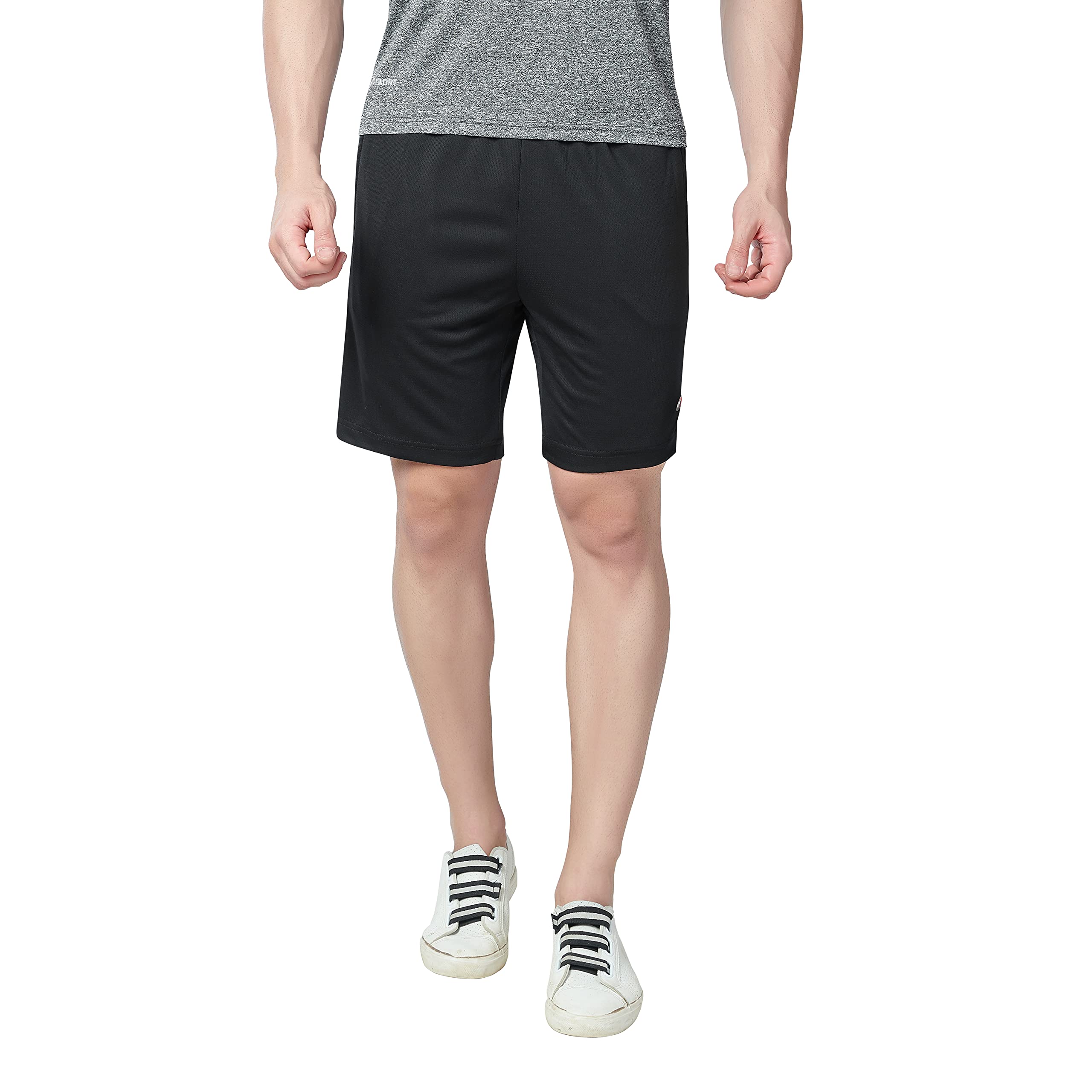 berge' Men's Dry-Fit Sports Shorts | Quick-Dry Polyester | Zippered Welt Pockets | Breathable & Anti-Odour Activewear for Gym, Running, Workouts, Jogging, Training, Fitness, Sports | With Reflectives 1