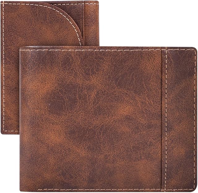 Swallowmall Portefeuille en cuir pour hommes, Portefeuilles bifold Hommes Cuir véritable RFID Blocage du portefeuille pour hommes avec support de carte amovible 2 ID Windows 15 Fentes de cartes