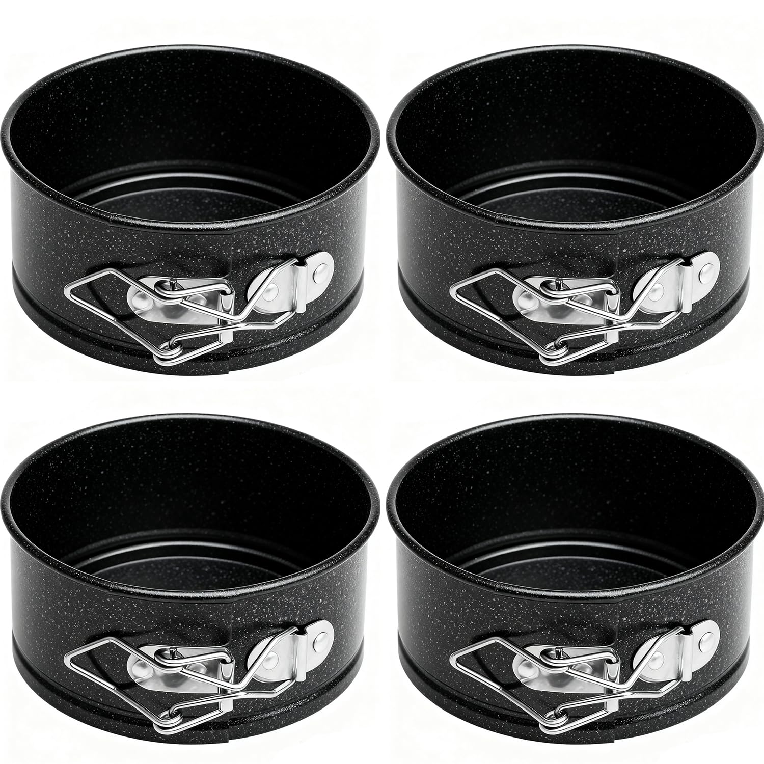 4-Inch Mini Springform Pan Set - 4 Piece Small Nonstick Cheesecake Pan for Mini Cheesecakes, Pizzas and Quiches