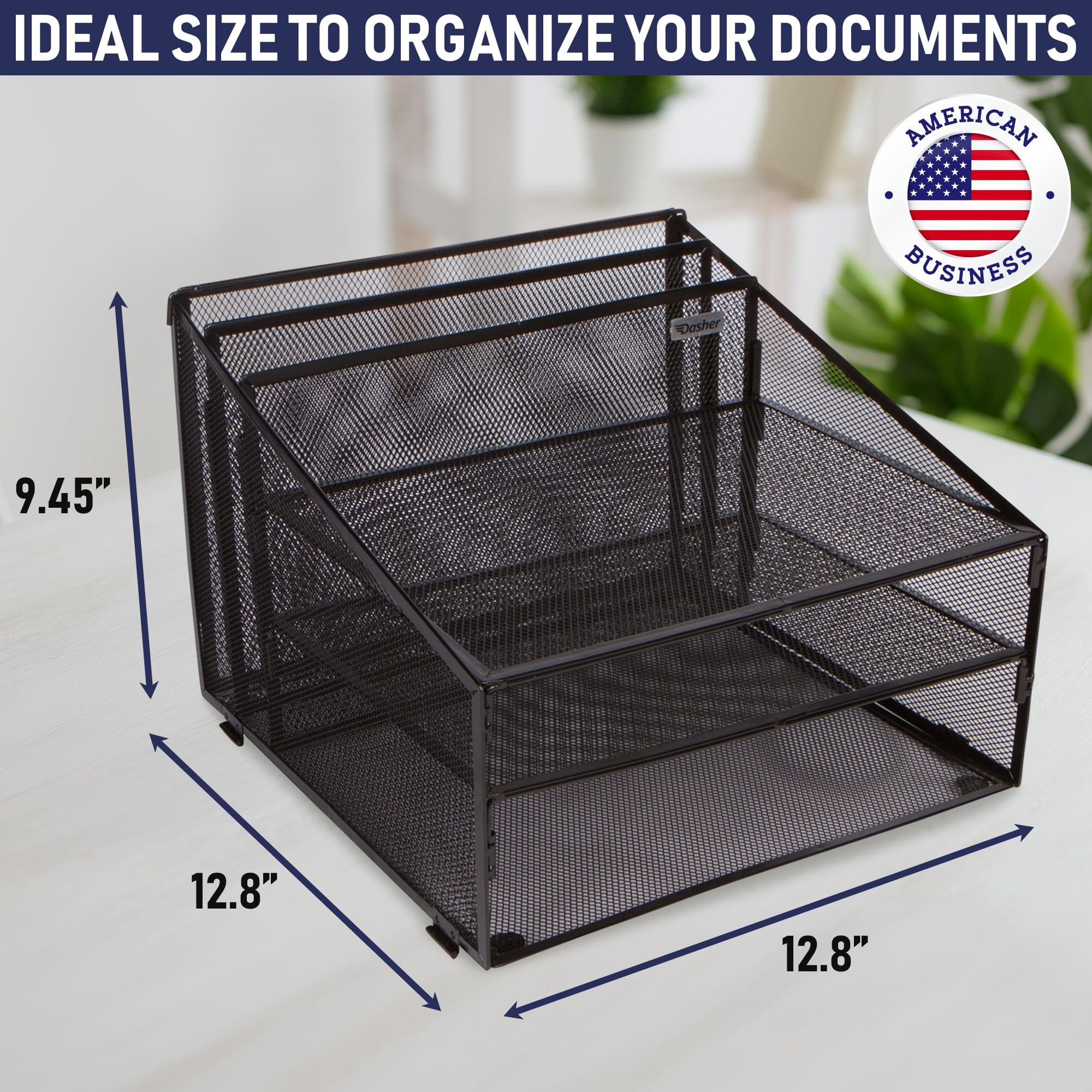 Snapklik.com : Office Desk Organizer Metal Mesh