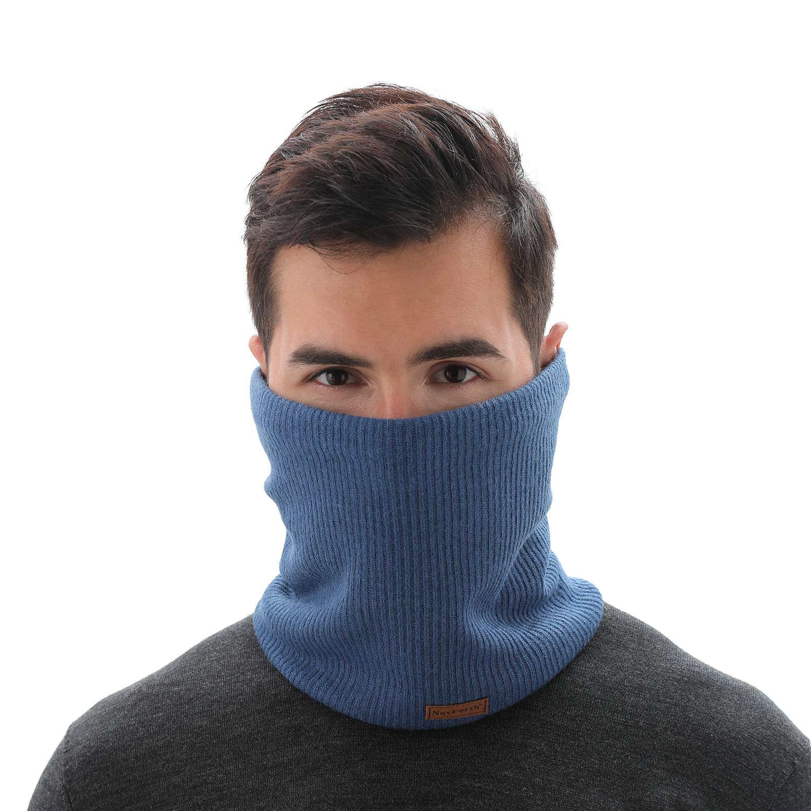 NovForth Scaldacollo Caldo e Morbido a 2 Strati in Maglia e Peluche, Sciarpa da Donna e da Uomo, Accessorio Pratica Indispensabile per Affrontare il Freddo