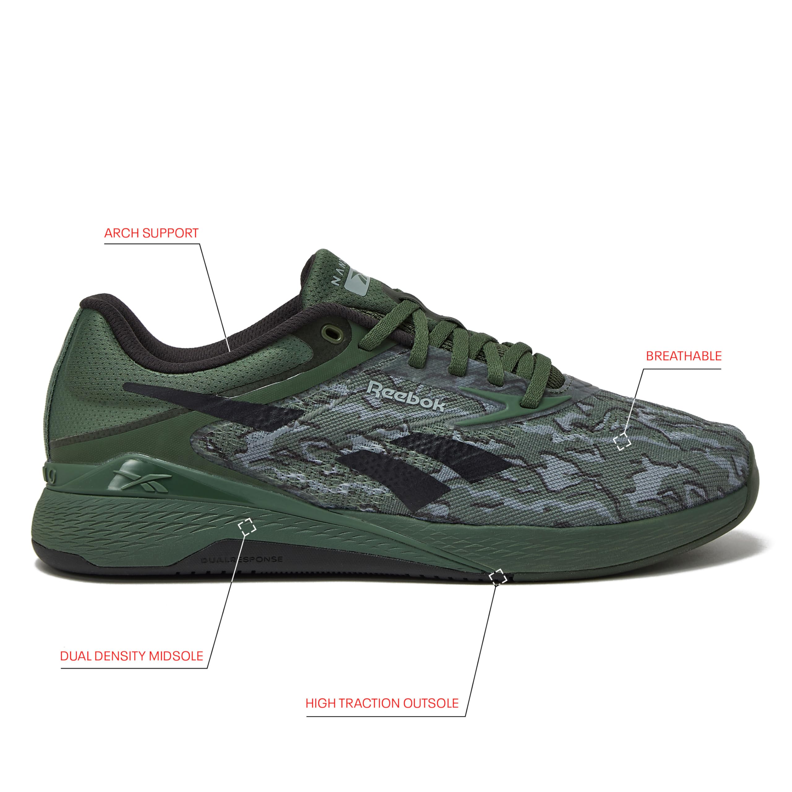 Reebok Nano X5 Mens Training Running Sneakers